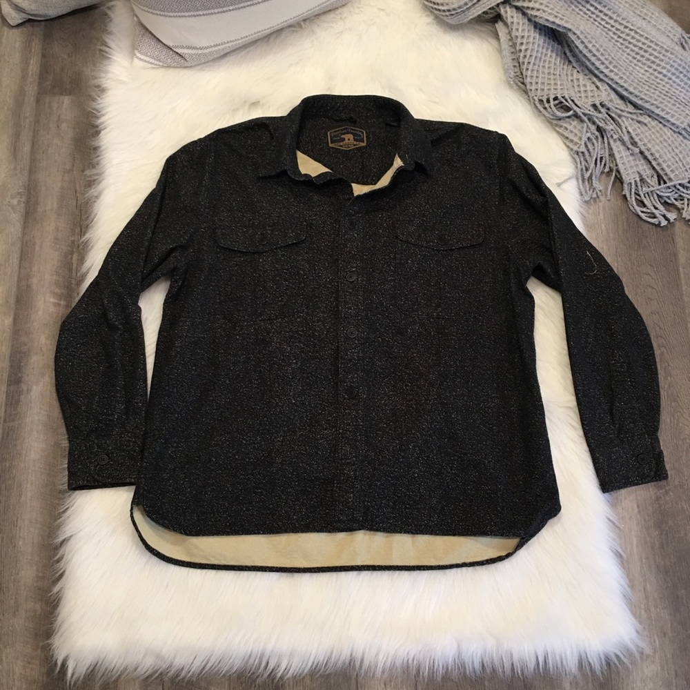 Freedom Foundry Black Button Down White Speckled